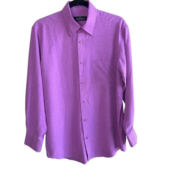 Bugatchi Uomo Men's Vintage Purple Modal Blend Long Sleeve Shirt Size Medium - Picture 2 of 8